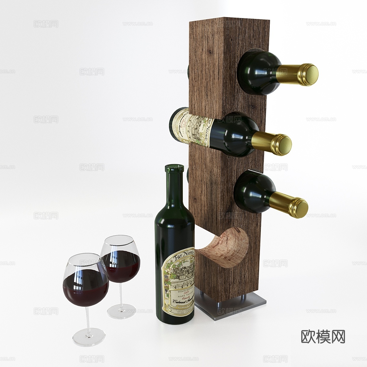 酒架3d模型下载