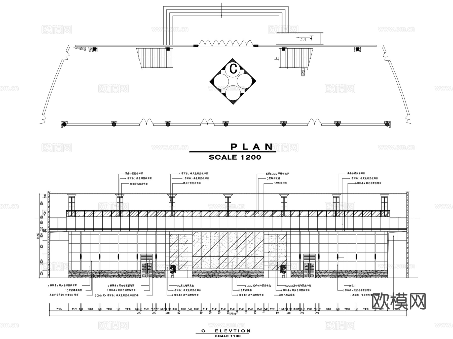 展览厅展览馆会展中心纪念展馆展示厅CAD施工图集 15套cad施工图