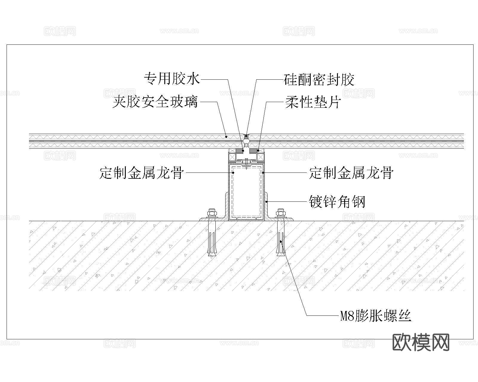 玻璃地坪CADcad施工图
