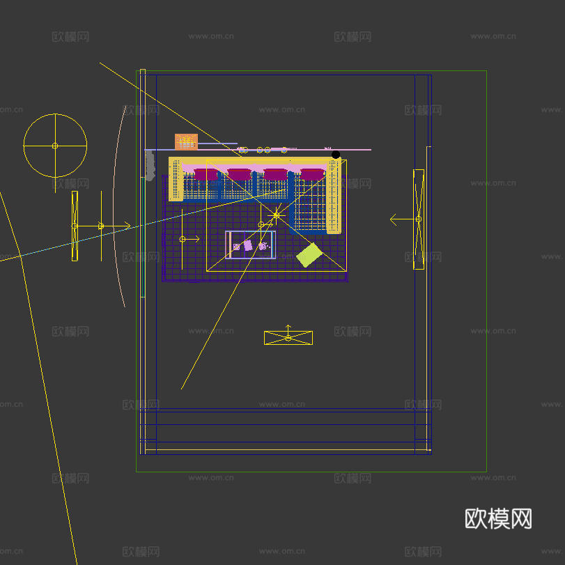 意式简约休闲沙发 客厅沙发3d模型下载（渲染图2）