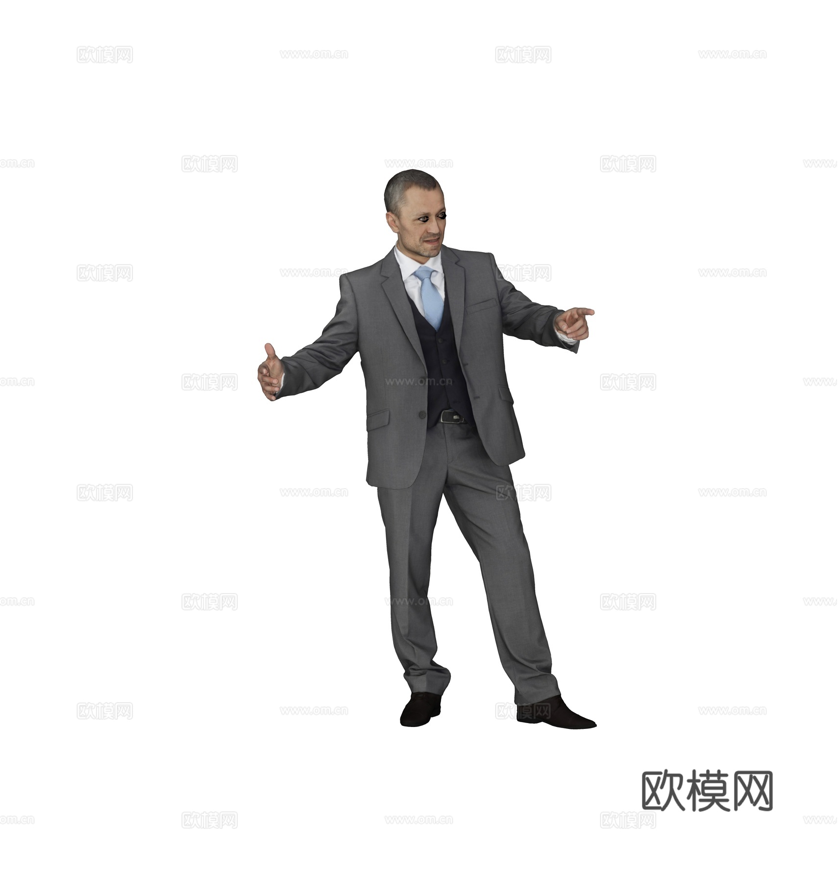 现代人物 三维人物 站姿男人su模型