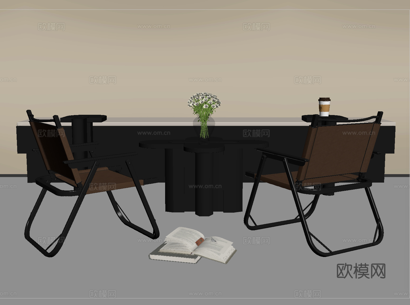 现代办公桌椅   会议桌椅su模型