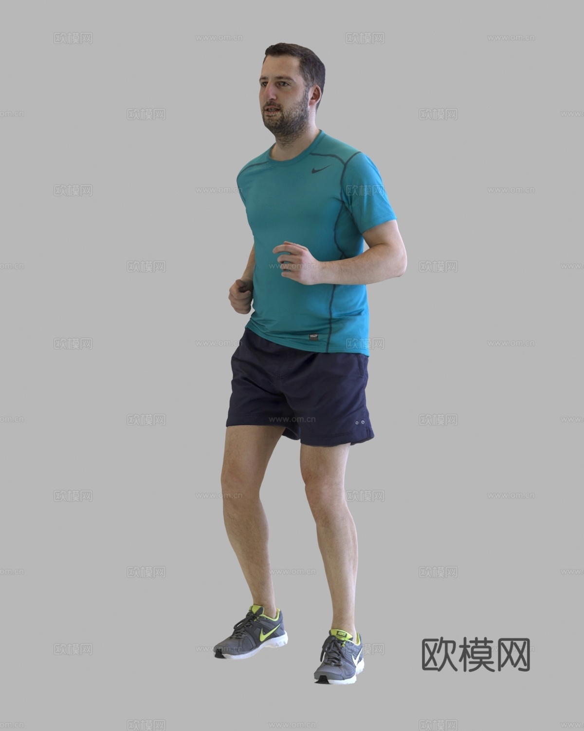 现代人物 三维人物 站姿男人 运动人物su模型