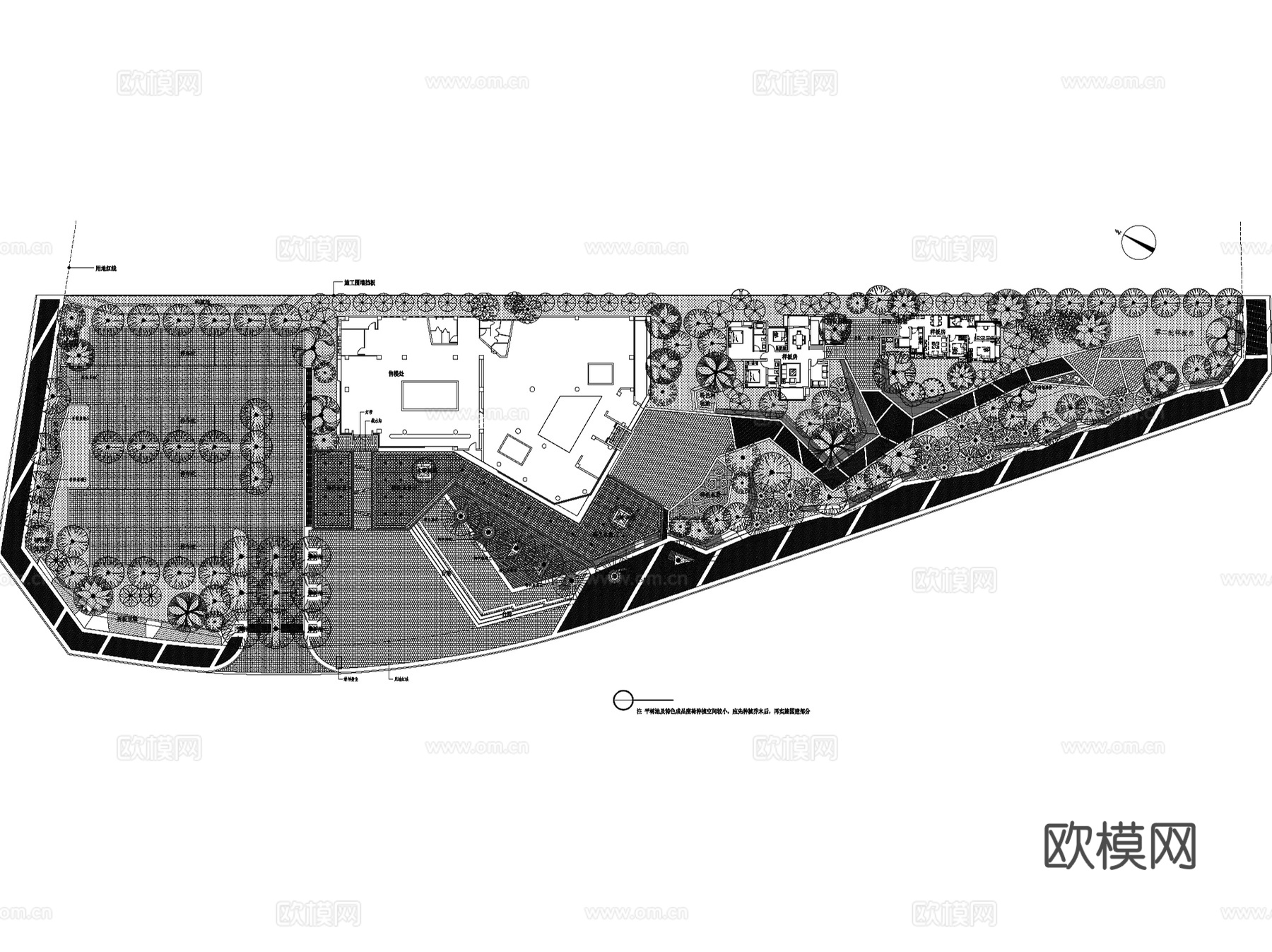 成都万科金色乐府展示区景观CAD施工图全集cad施工图