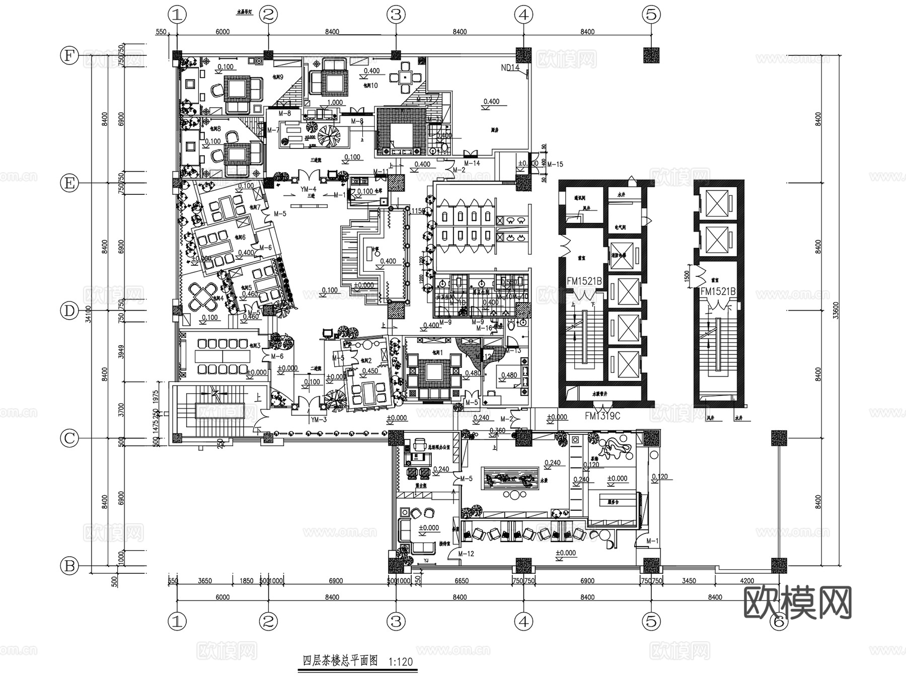 茶室茶吧茶会所茶楼茶艺馆室内装饰CAD施工图集 30套cad施工图