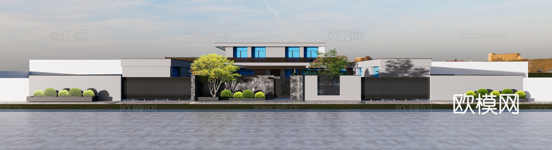现代别墅自建房su模型
