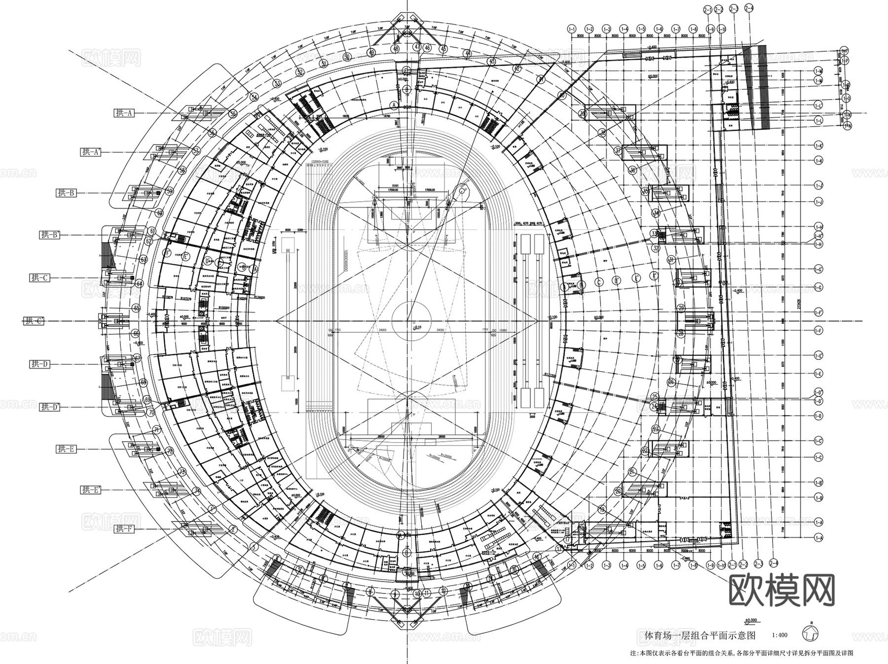 展览厅展览馆会展中心纪念展馆展示厅CAD施工图集 15套cad施工图