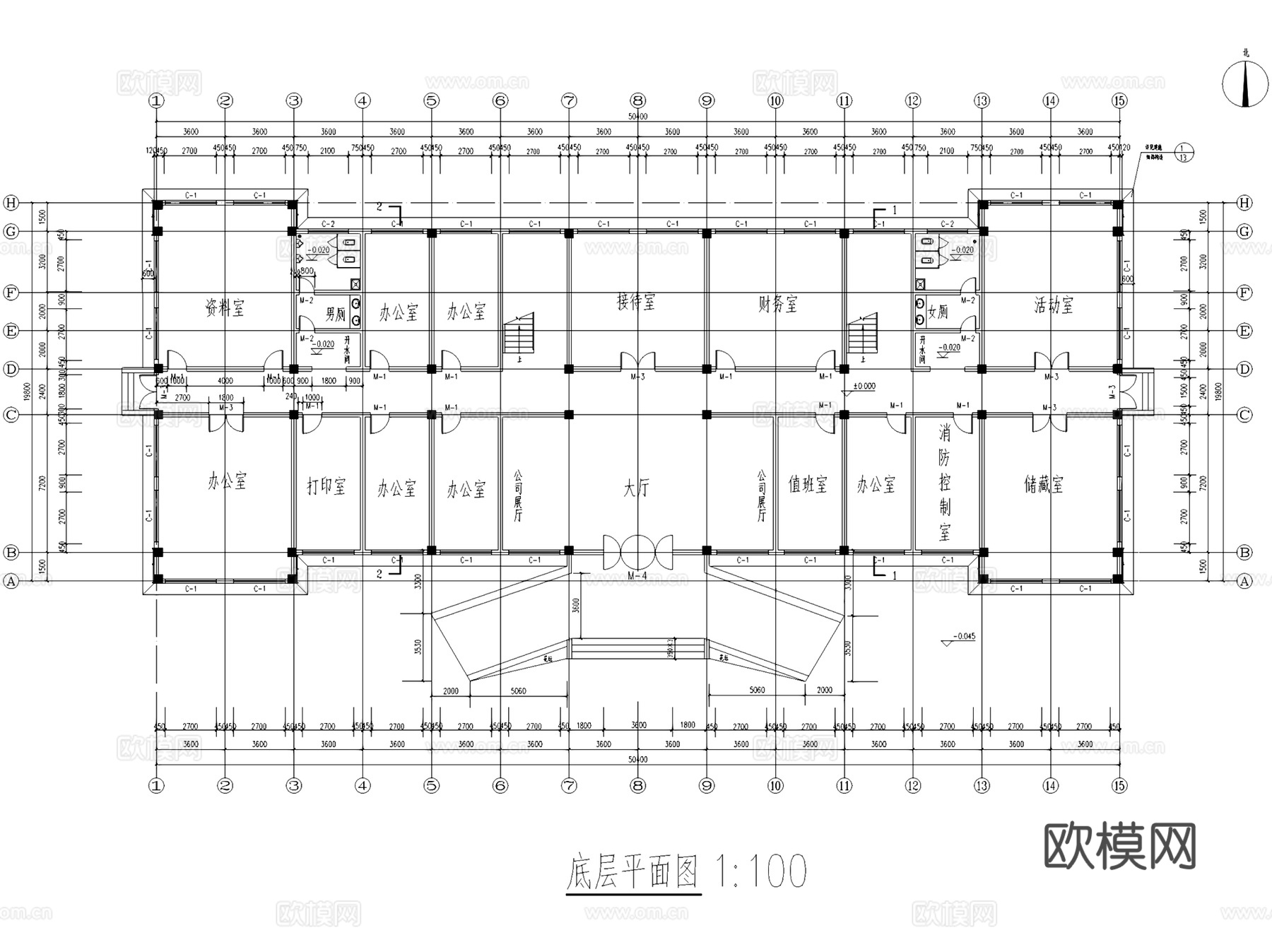 多层高层办公楼写字楼建筑CAD施工图集 84套cad施工图