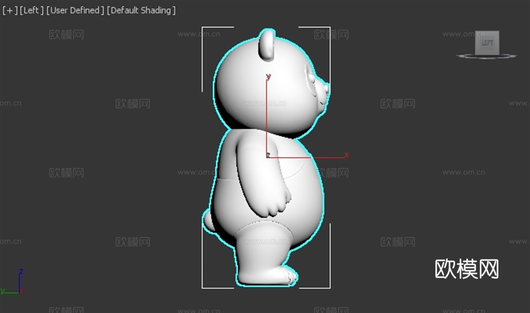 熊猫 动物 可爱 Q版 手办 3D打印3d模型下载（渲染图3）