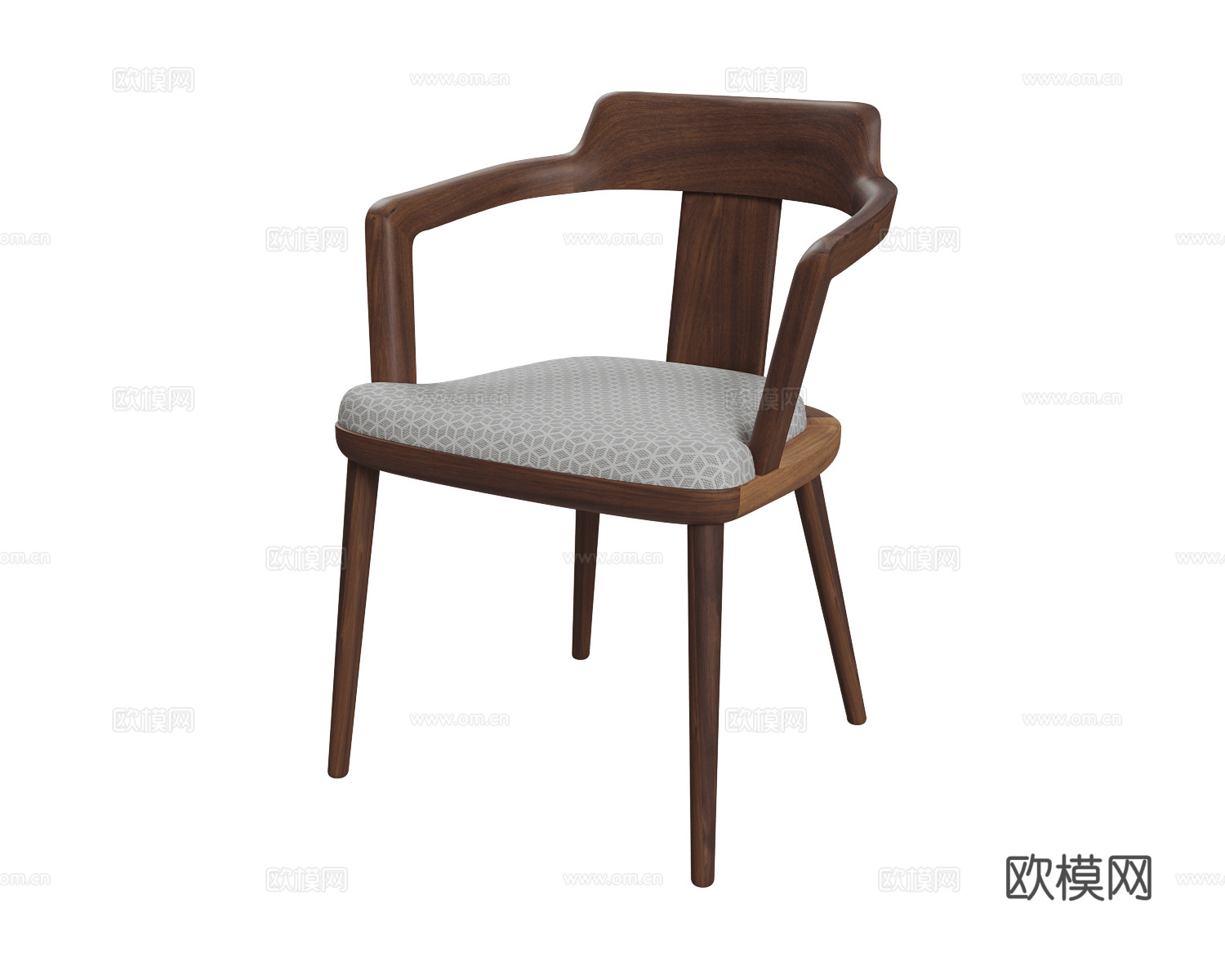 Porada中古风餐椅3d模型下载（渲染图1）