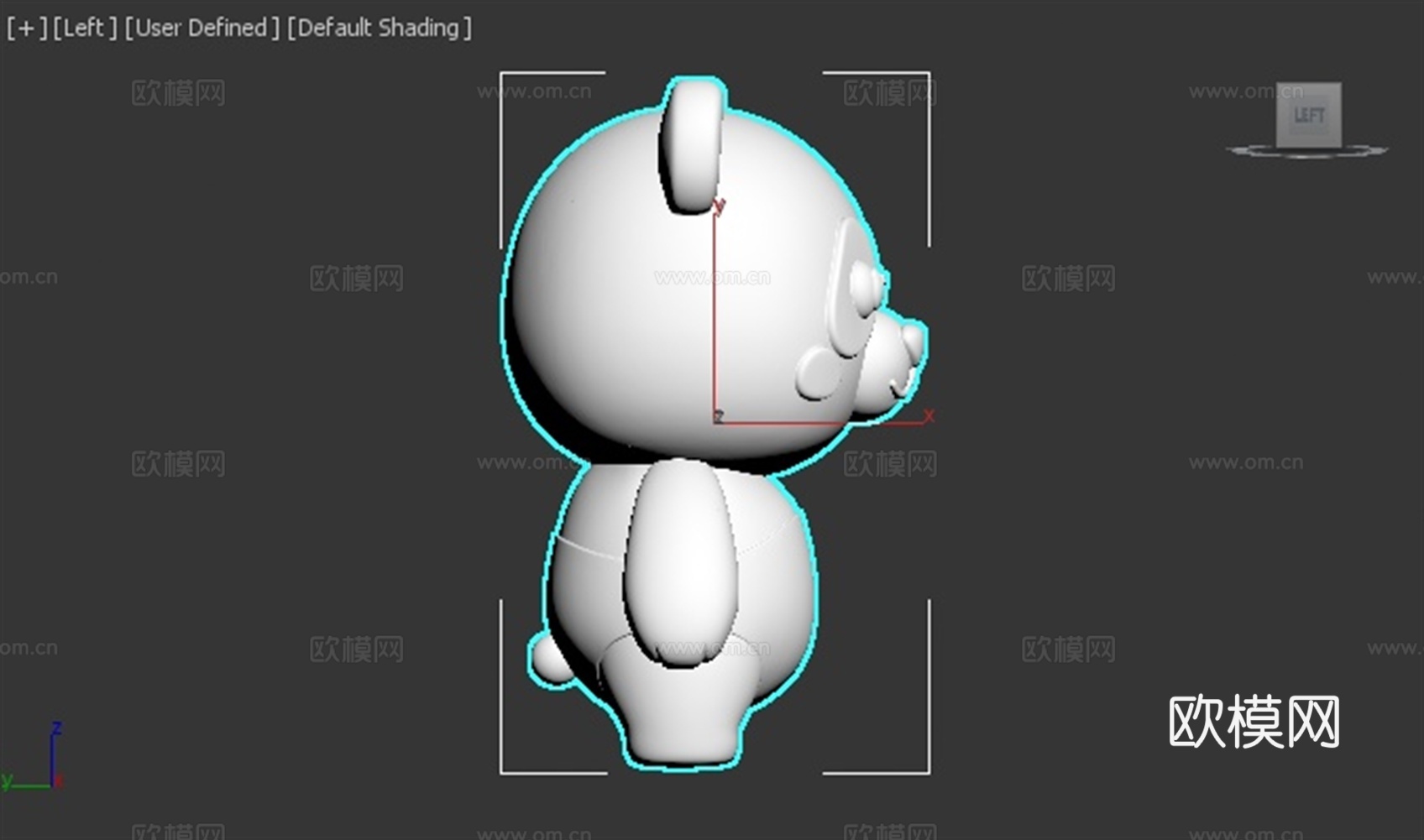 熊猫 动物 可爱 Q版 手办 3D打印3d模型下载（渲染图3）
