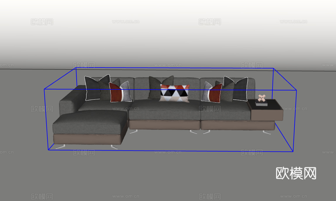 休闲沙发su模型下载（渲染图2）
