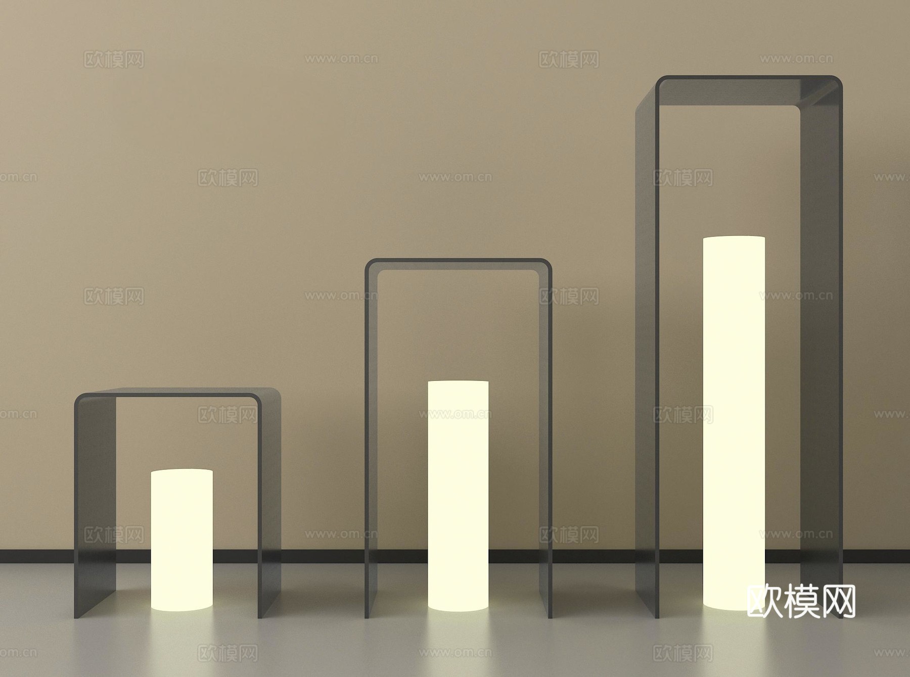 现代庭院灯 景观灯 地灯 户外灯3d模型下载