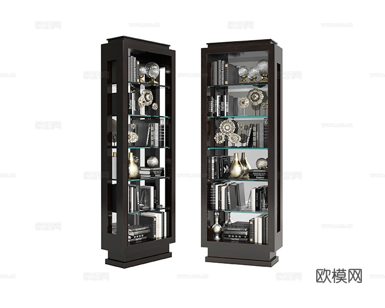 Eichholtz  轻奢玻璃陈列柜3d模型下载