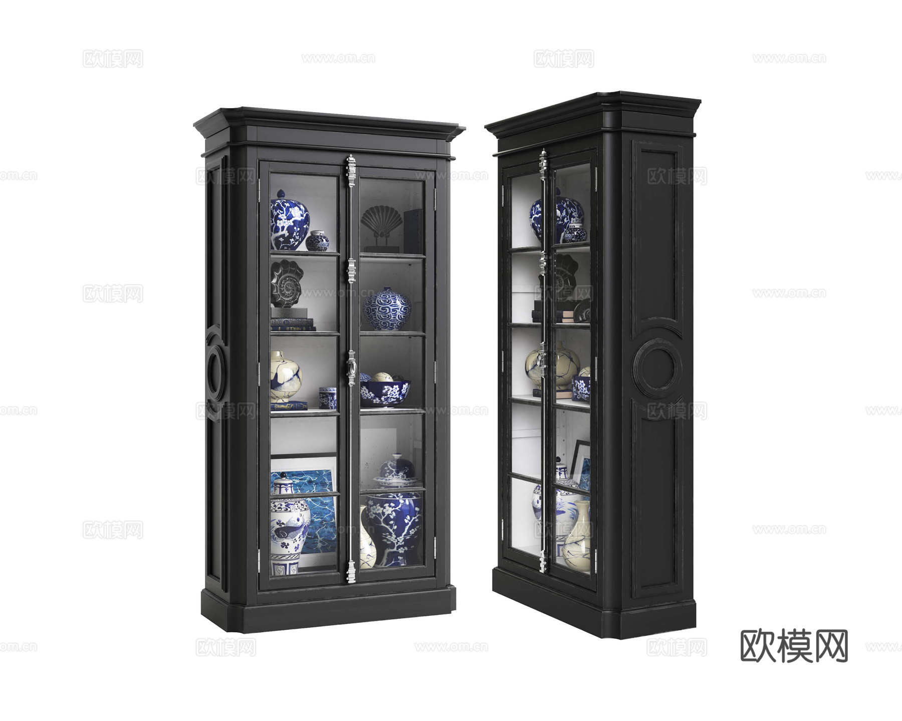 Eichholtz 美式陈列柜 书柜3d模型下载