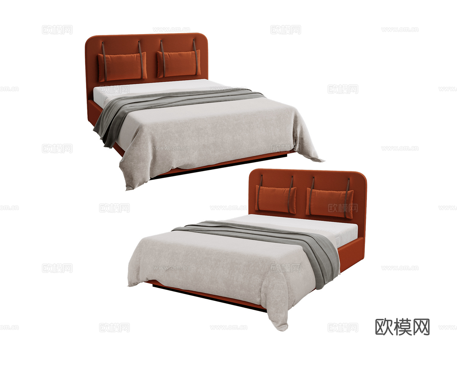 Scandicsofa 双人床3d模型下载