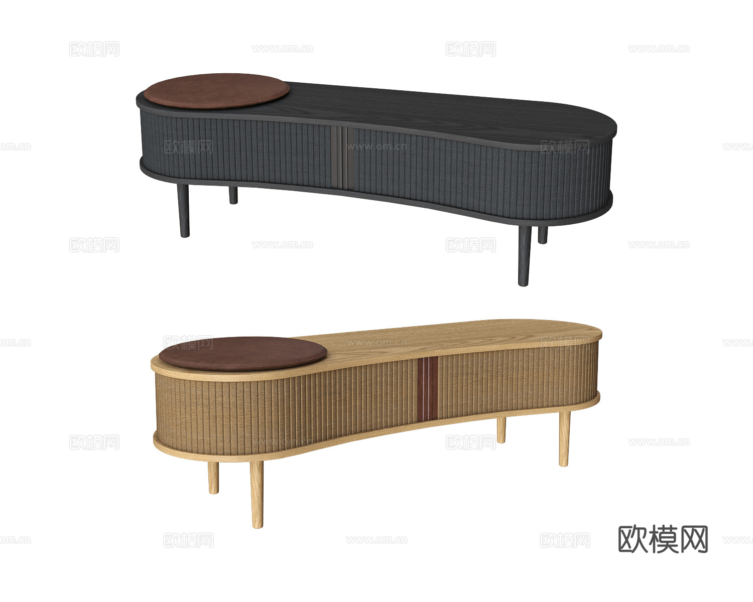 UMAGE 中古风电视柜3d模型下载（渲染图1）