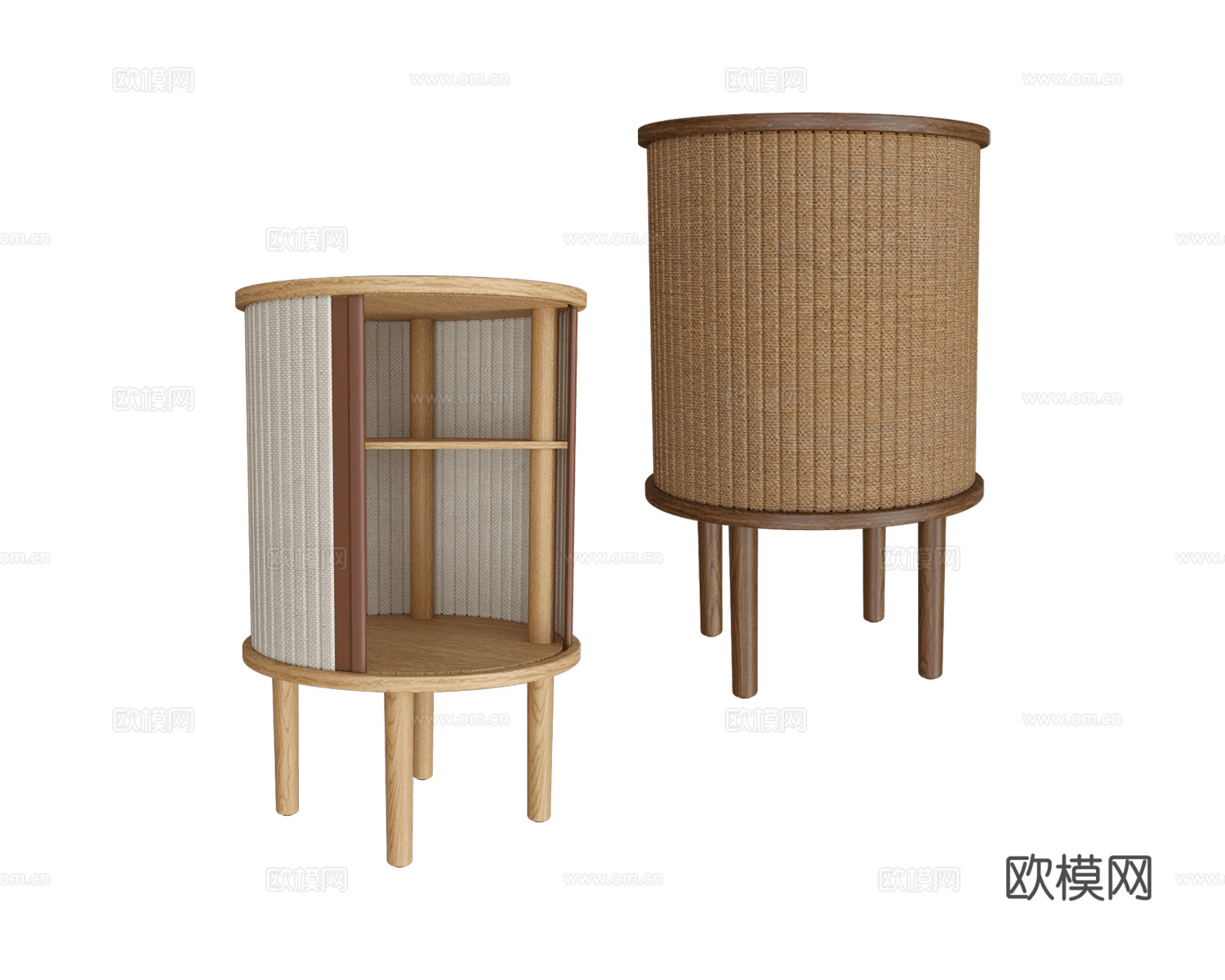 UMAGE 中古风边柜3d模型下载（渲染图2）