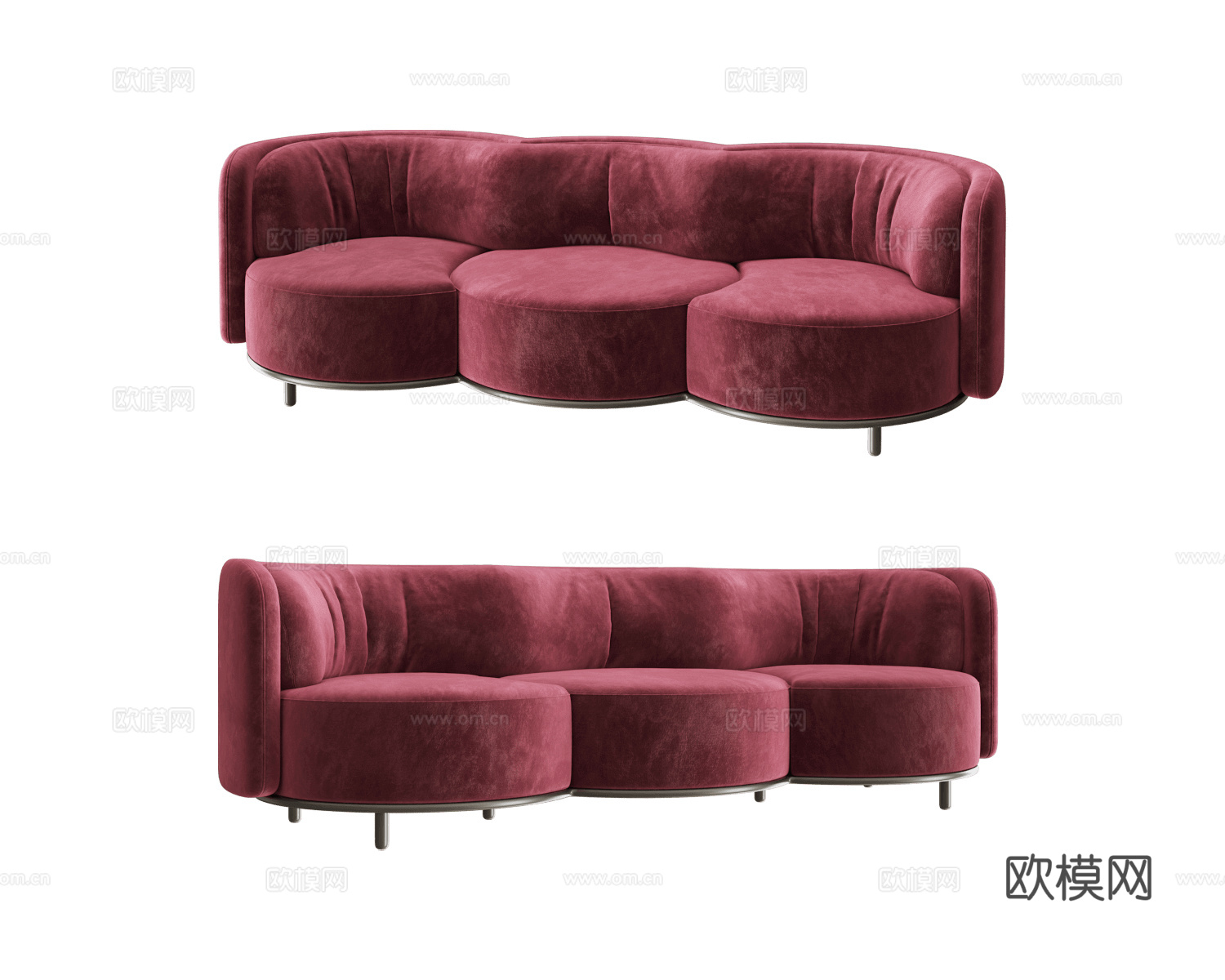 KRISTIE 意式三人沙发3d模型下载