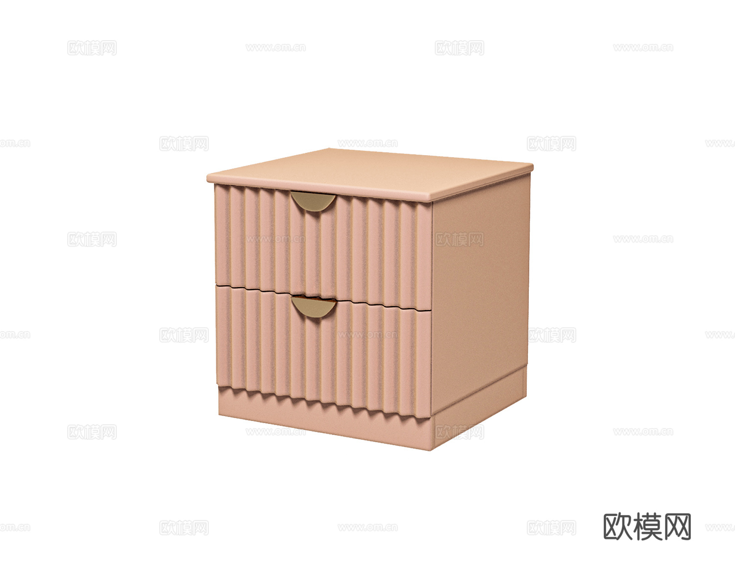 Sufix 美式床头柜3d模型下载（渲染图2）