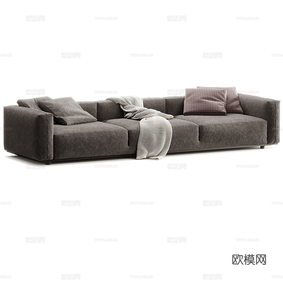 现代意式 DAMBODUE 布艺休闲沙发3d模型下载（渲染图2）