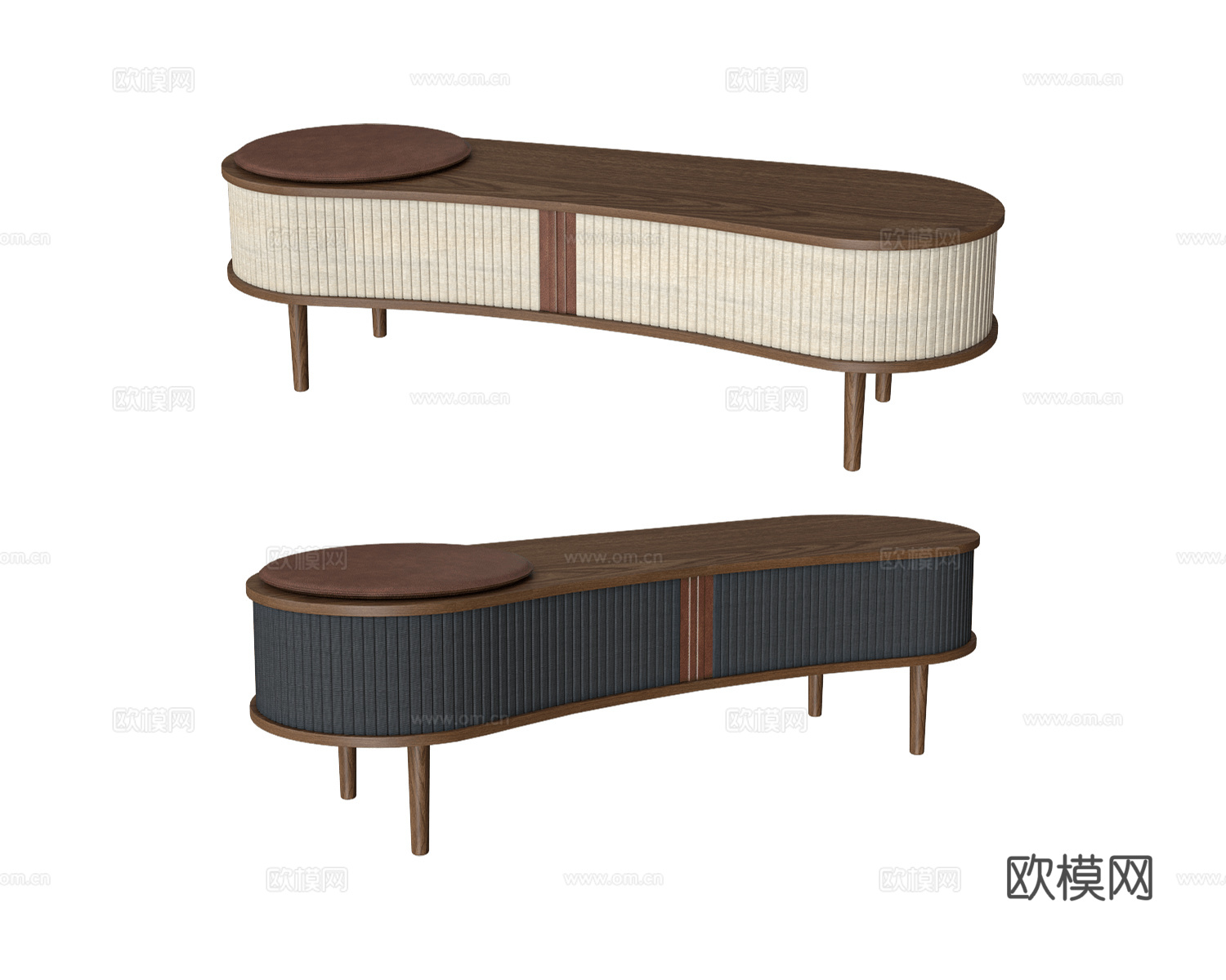 UMAGE 中古风电视柜3d模型下载（渲染图2）