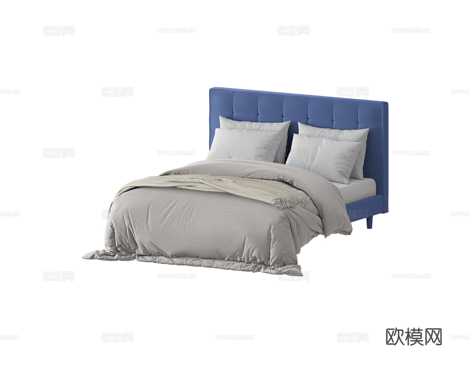 Scandicsofa 双人床3d模型下载（渲染图2）