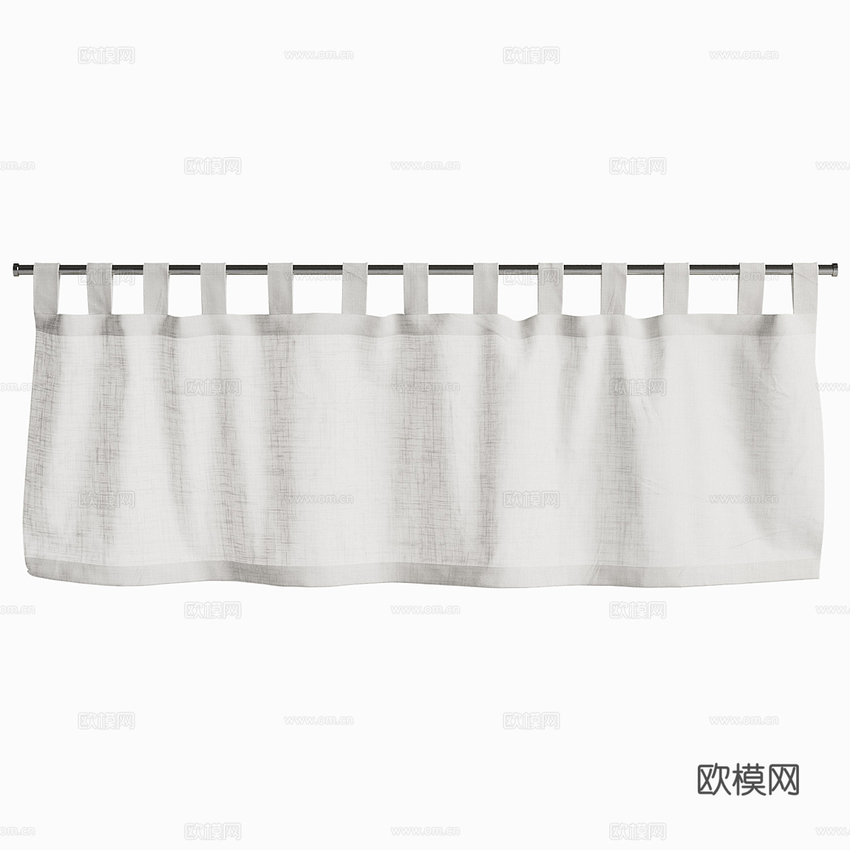 咖啡餐厅短窗帘3d模型下载（渲染图2）