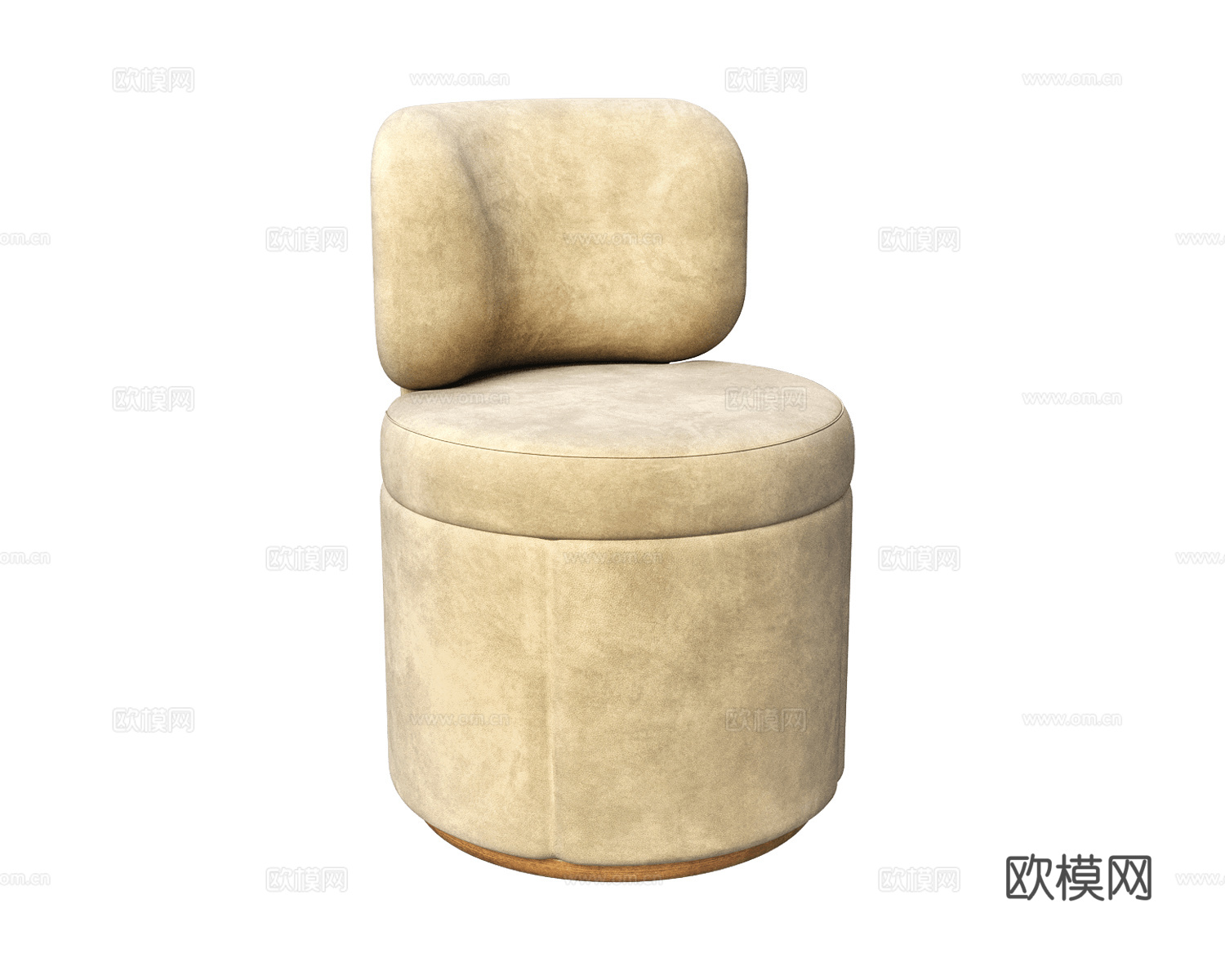 Mambo 简欧单人沙发3d模型下载（渲染图1）