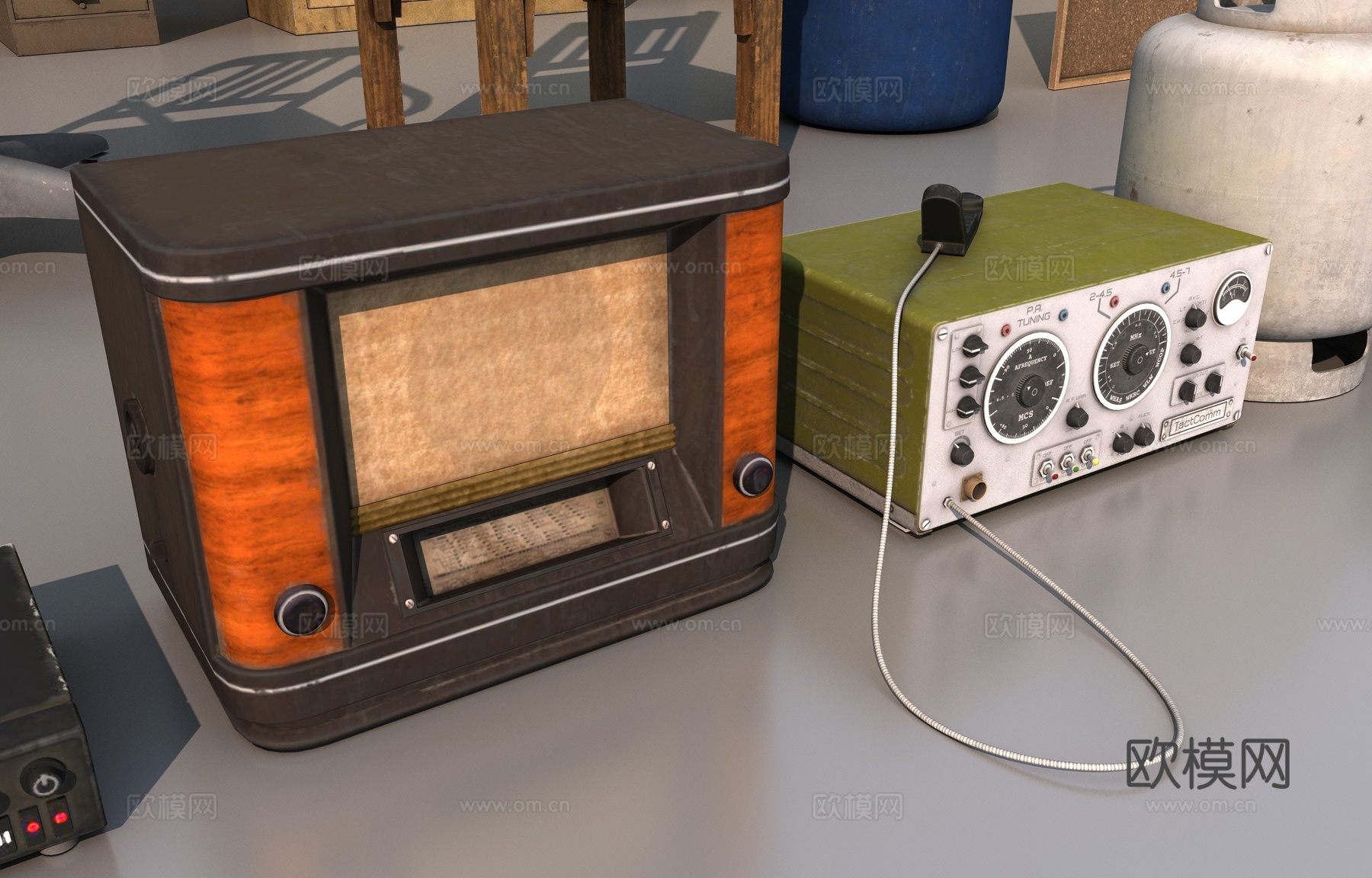 复古家具组合3d模型下载（渲染图7）