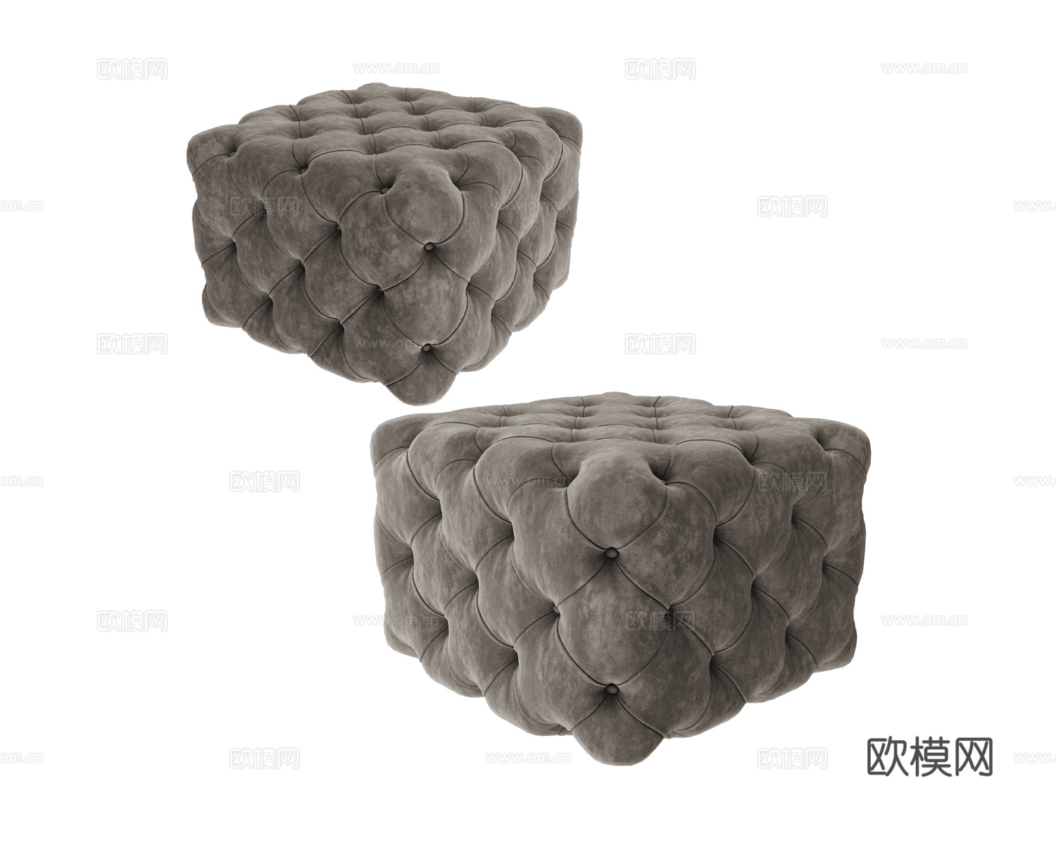 Piermaria 简欧沙发凳3d模型下载（渲染图2）