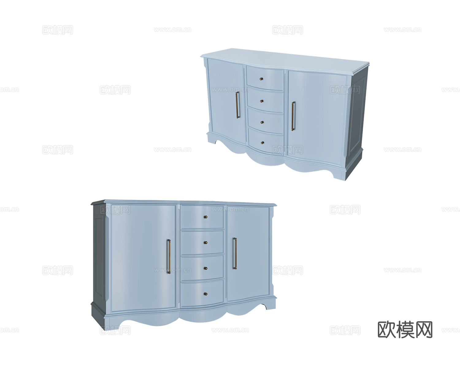 Sophie Store 美式斗柜3d模型下载