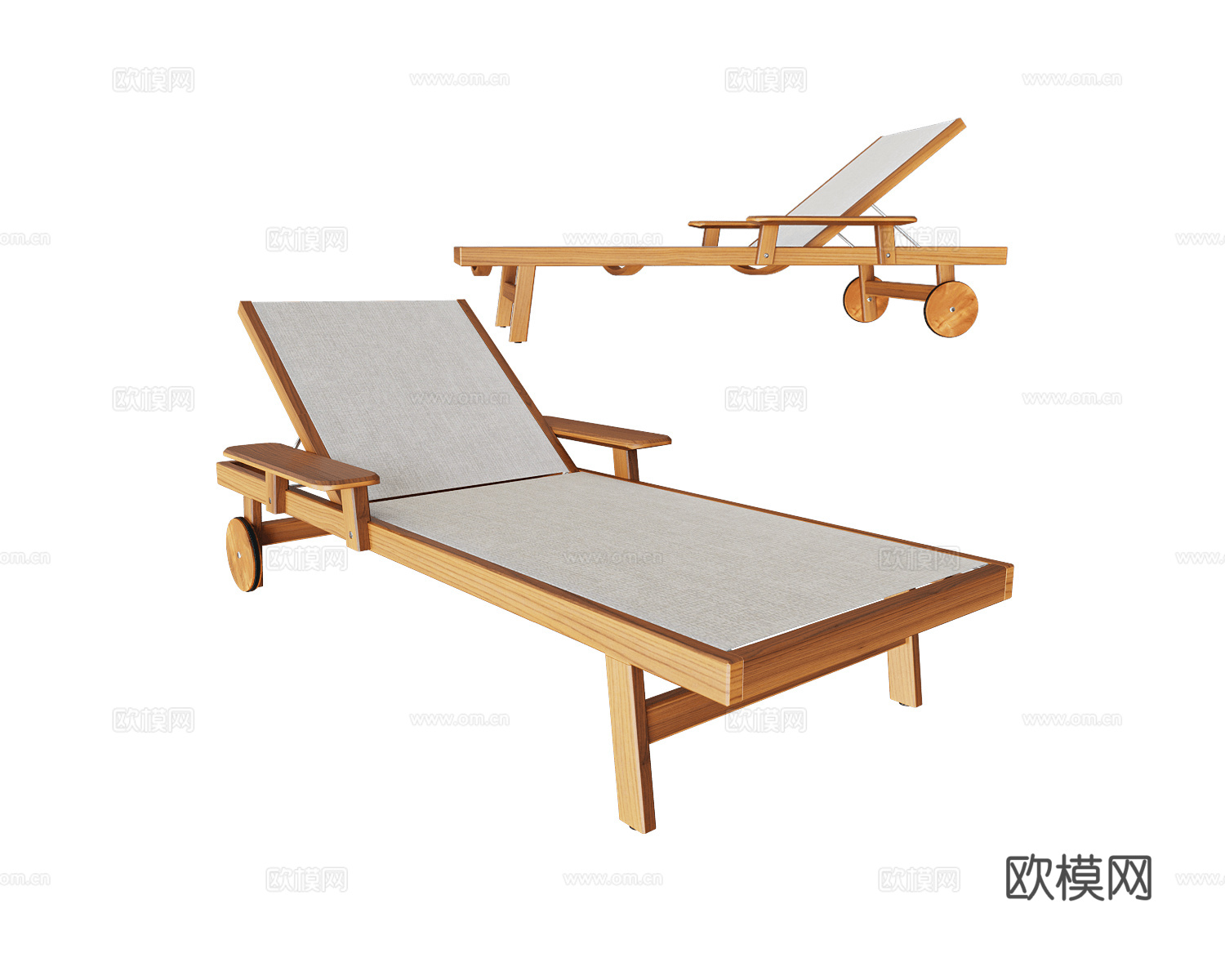 Skargaarden 原木风躺椅3d模型下载