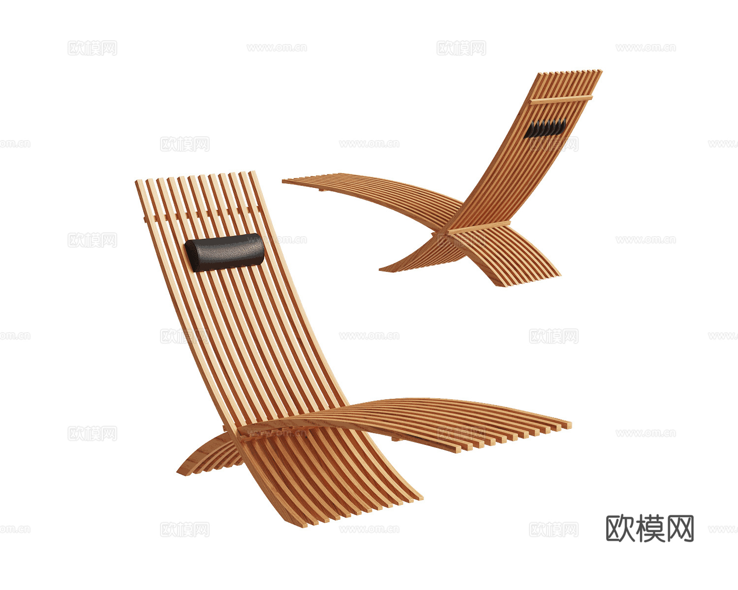 Skargaarden 原木风躺椅3d模型下载