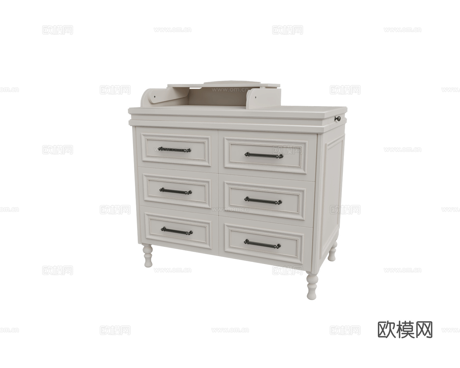 Sophie Store 美式斗柜3d模型下载