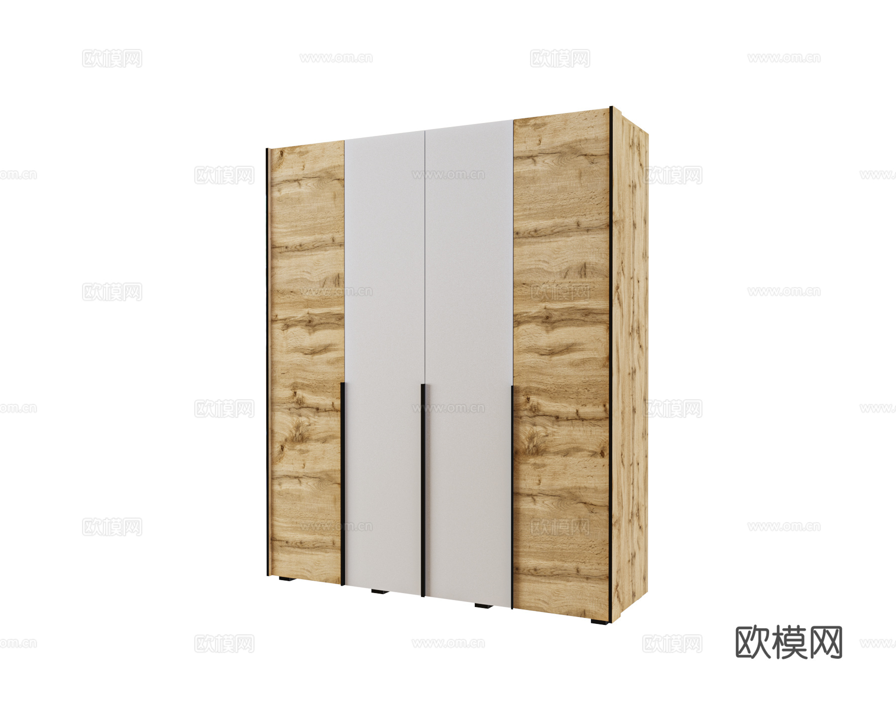 Комфорт Мебель 原木风衣柜3d模型下载