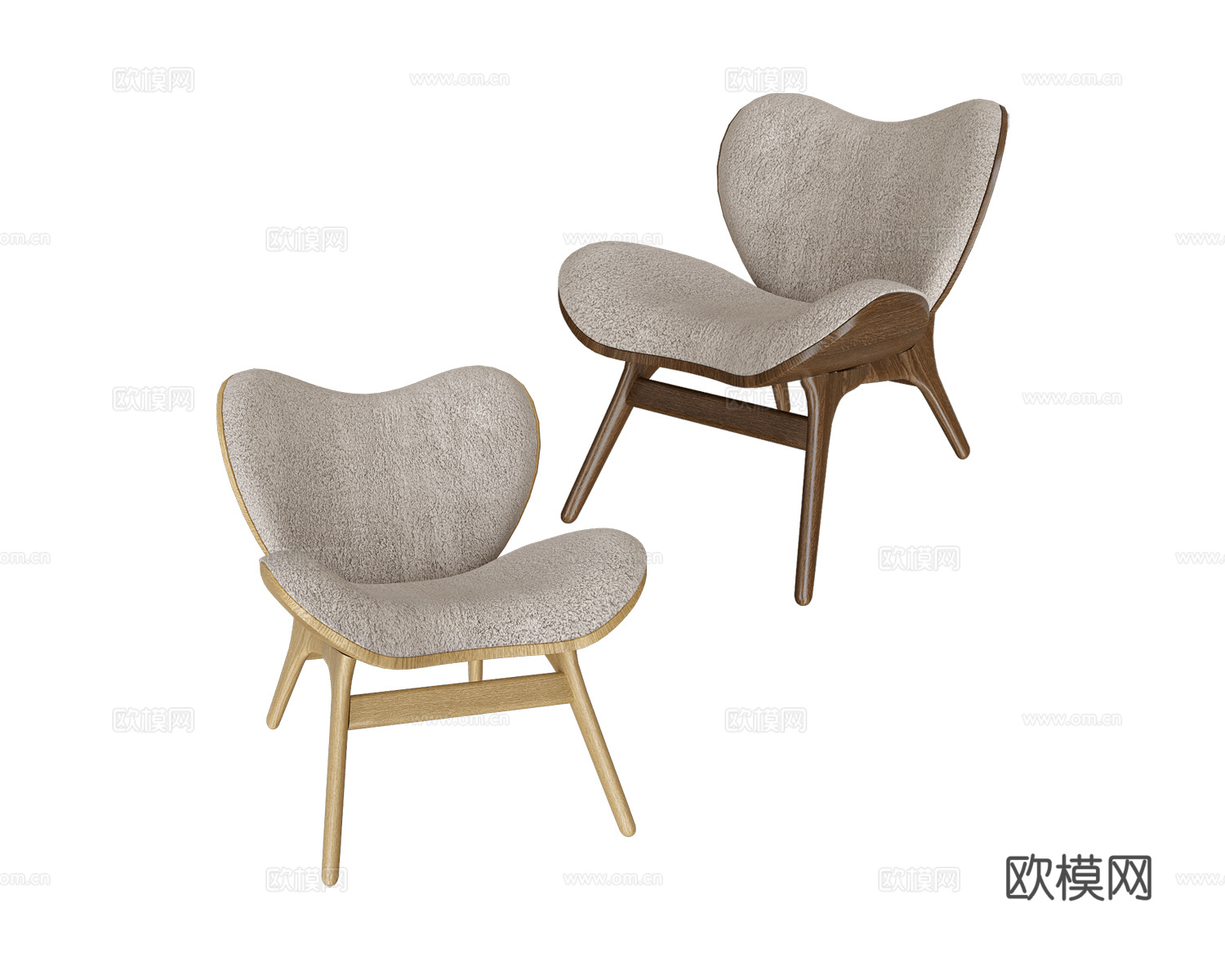 UMAGE 中古风休闲椅3d模型下载（渲染图1）