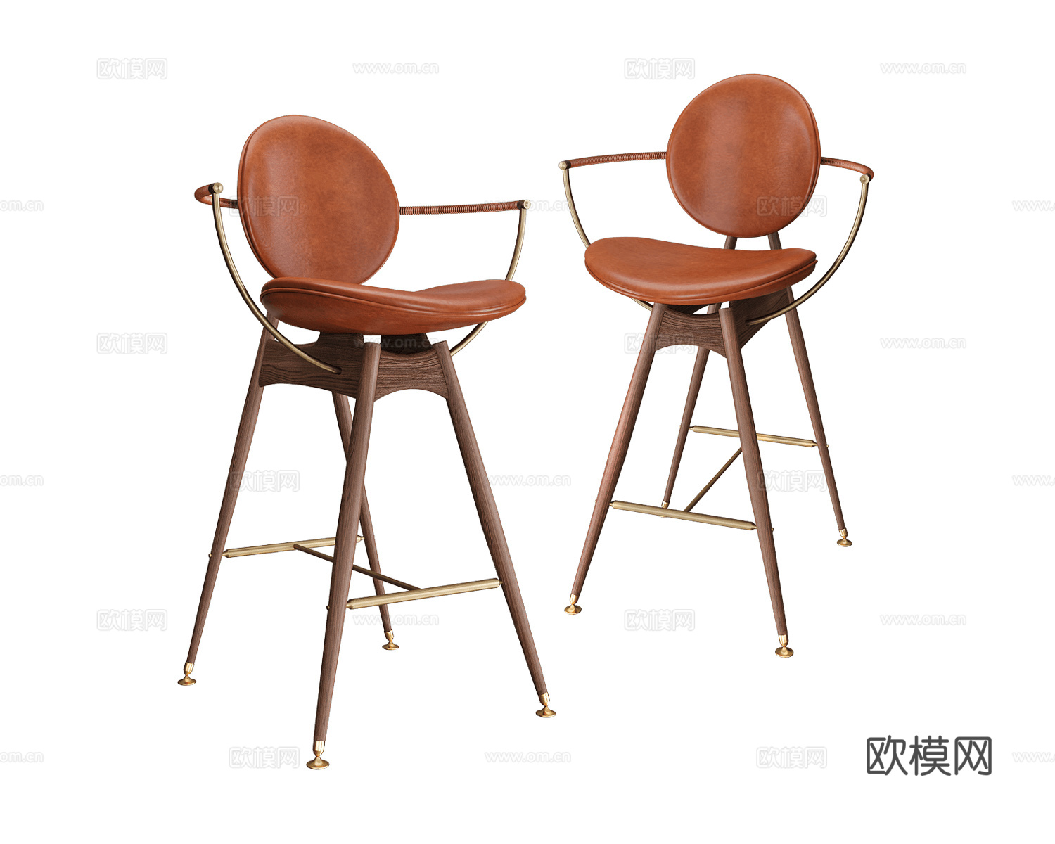 Overgaard & Dyrman 中古风吧凳3d模型下载