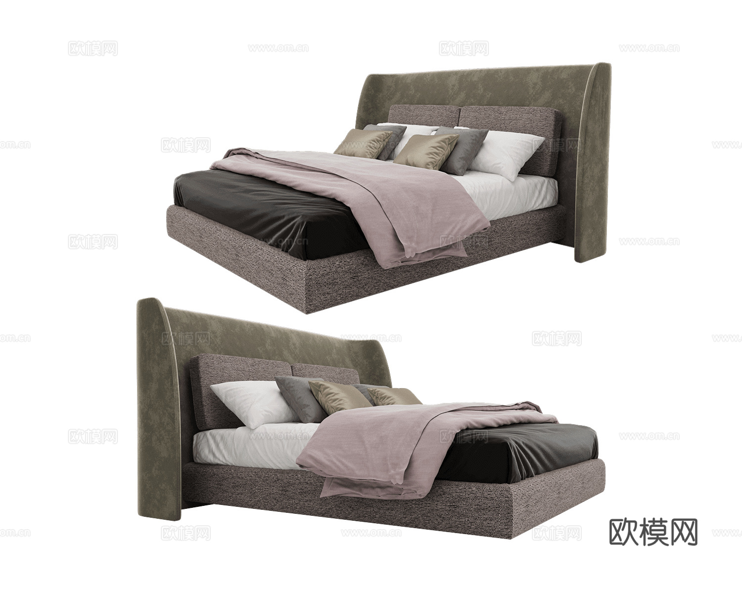 Piermaria Design 双人床3d模型下载