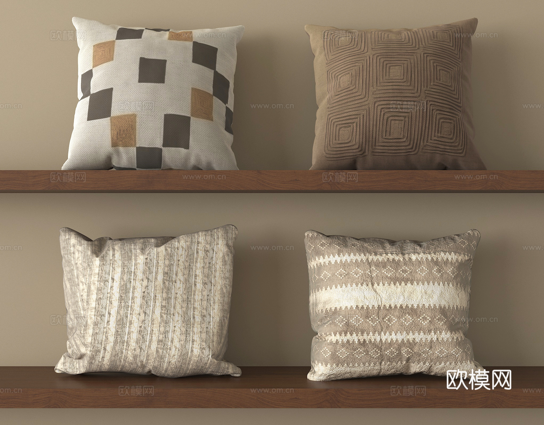 现代抱枕 装饰抱枕 布艺抱枕3d模型下载
