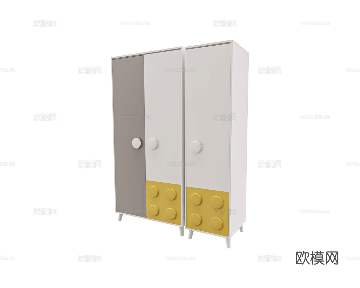 Mirlachev 衣柜3d模型下载（渲染图1）