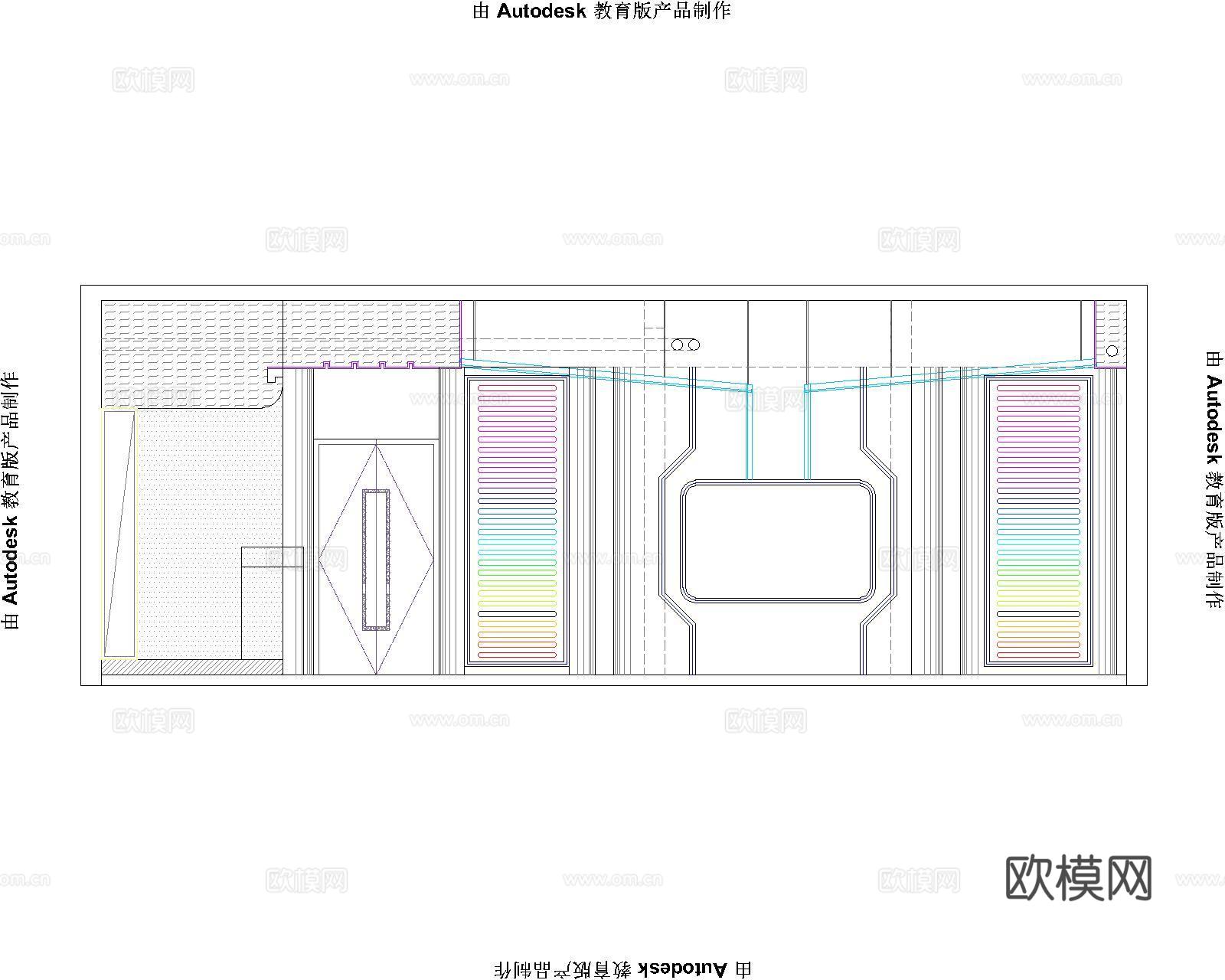 KTV包间影音室cad施工图