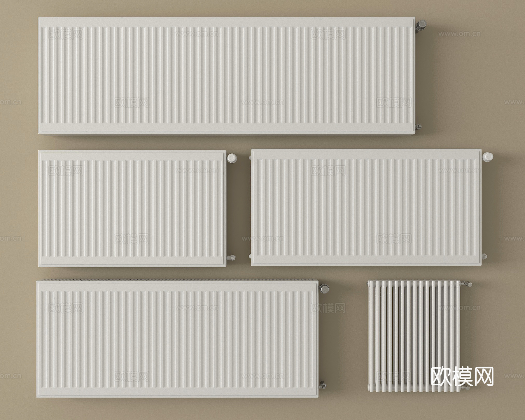 现代取暖器 暖气片 散热片su模型