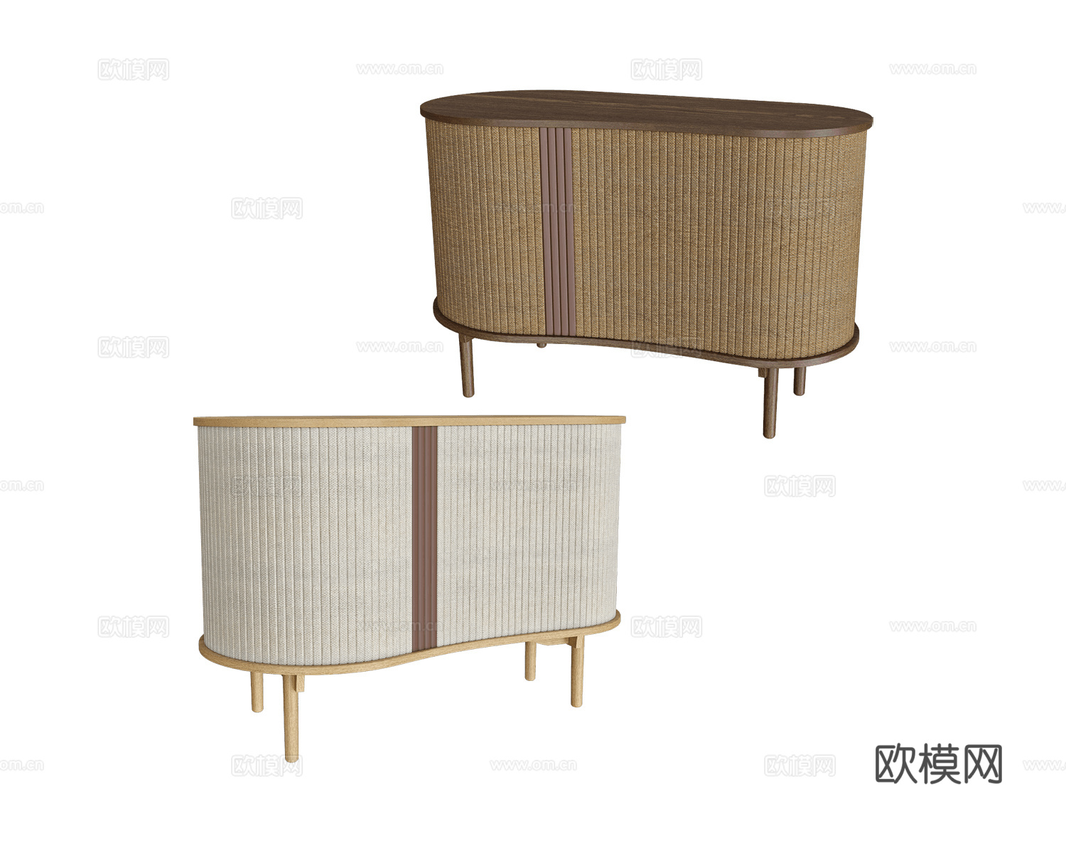 UMAGE 中古风边柜3d模型下载（渲染图2）