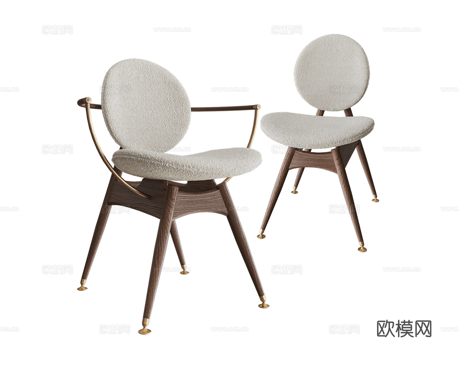 Overgaard & Dyrman 中古风餐椅3d模型下载