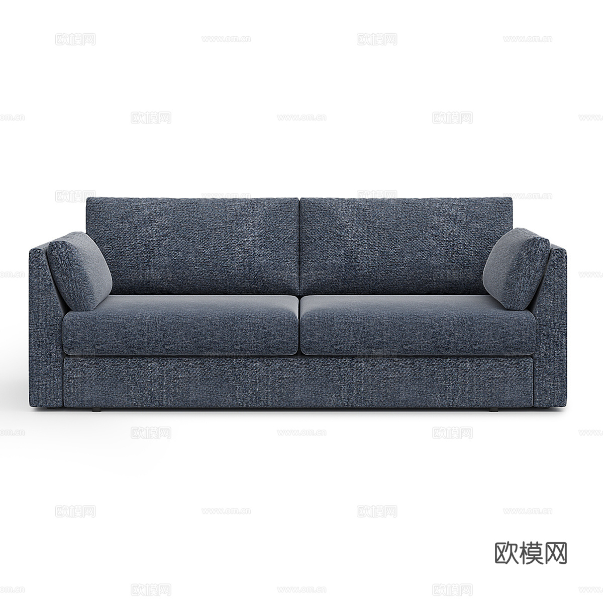 现代简约双人沙发 双人沙发 简约沙发 蓝色沙发 休闲沙发3d模型下载