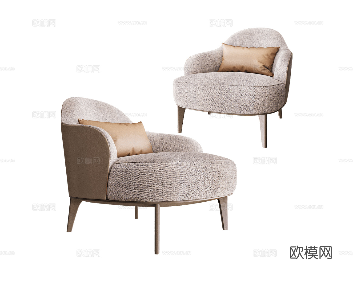 KRISTIE 意式单人沙发3d模型下载
