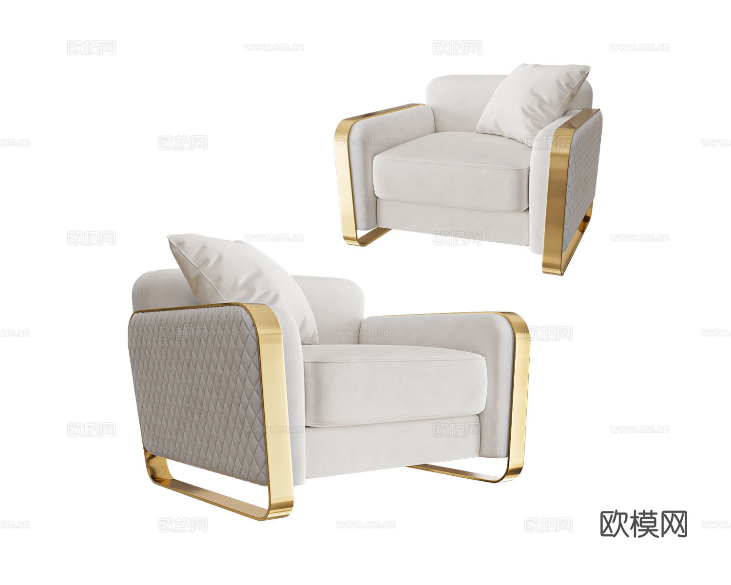KRISTIE 意式单人沙发3d模型下载