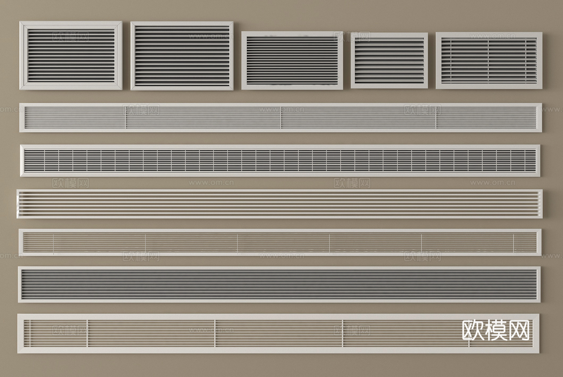 现代空调出风口 换气扇su模型