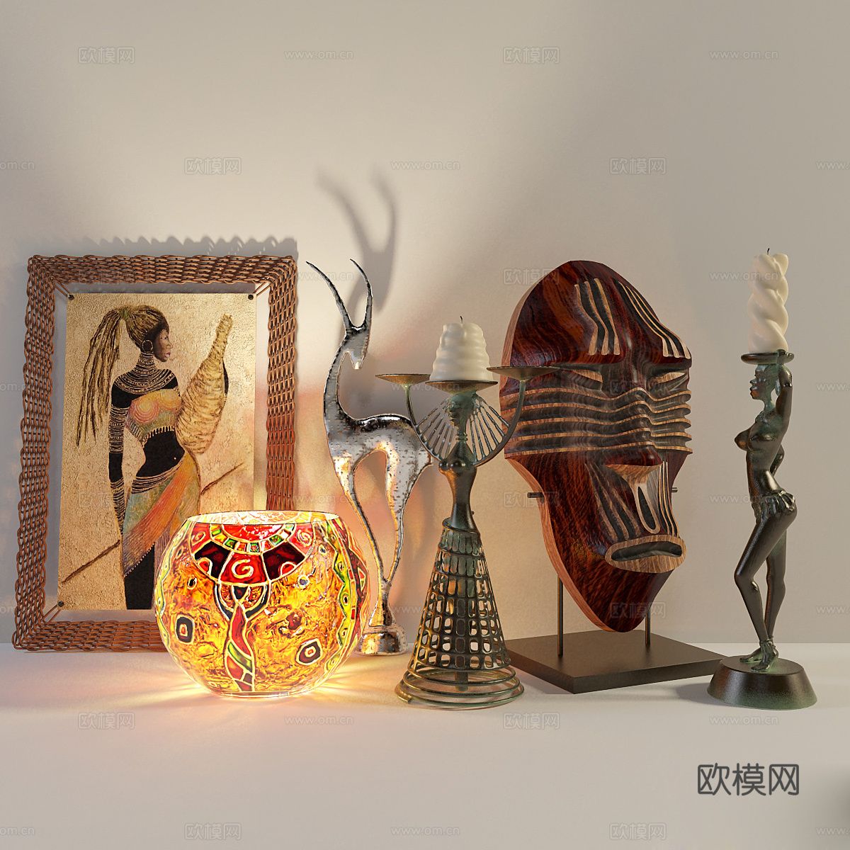 非洲摆件3d模型下载